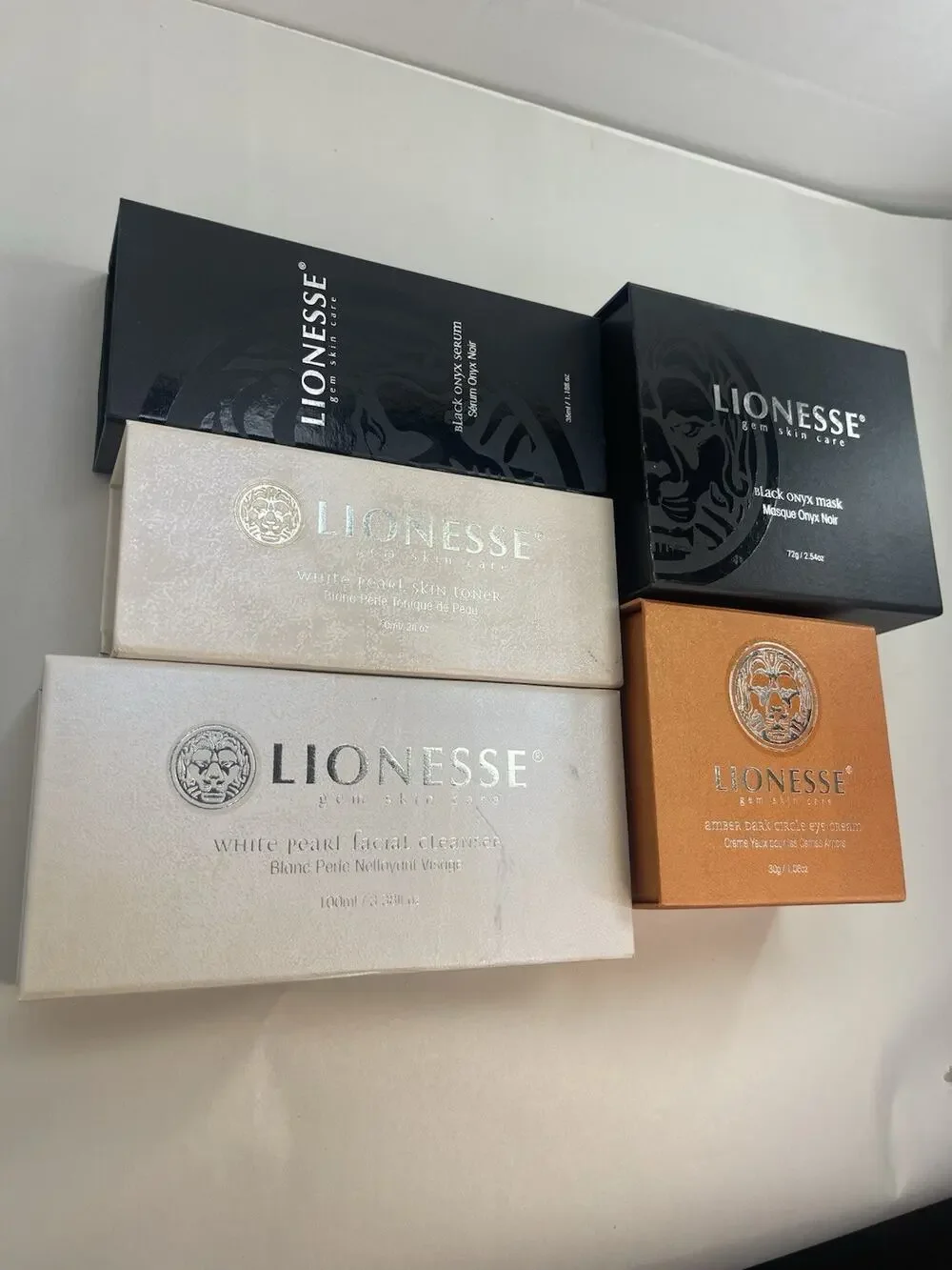 New Lionesse Luxury Skincare Bundle: Serum, Mask, Cleanser, Toner & Eye Cream